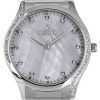 Westar Zing Crystal Accents Stainless Steel White Mother Of Pearl Dial Quartz 00127STN111 Women's Watch