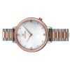 Westar Zing Crystal Accents Two Tone Stainless Steel White Mother Of Pearl Dial Quartz 00135SPN611 Women's Watch