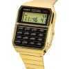 Casio Vintage Digital Calculator Gold Tone Stainless Steel Quartz CA-500WEG-1A Mens Watch