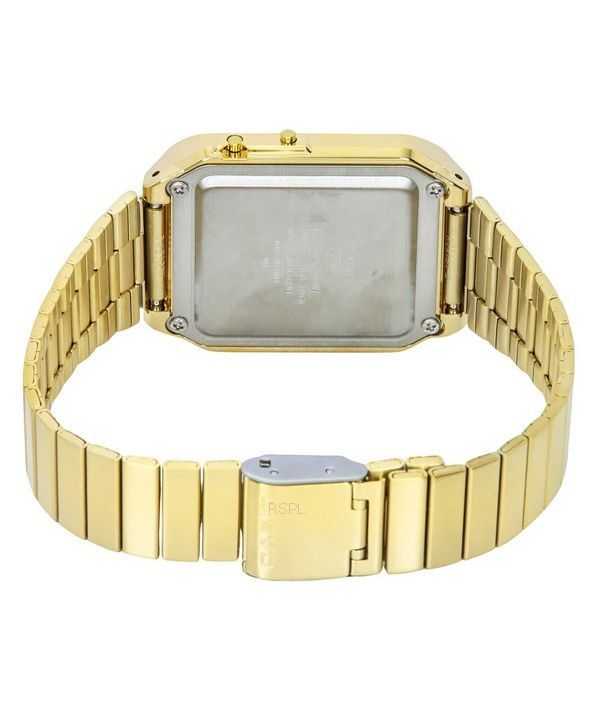 Casio Vintage Digital Calculator Gold Tone Stainless Steel Quartz CA-500WEG-1A Mens Watch