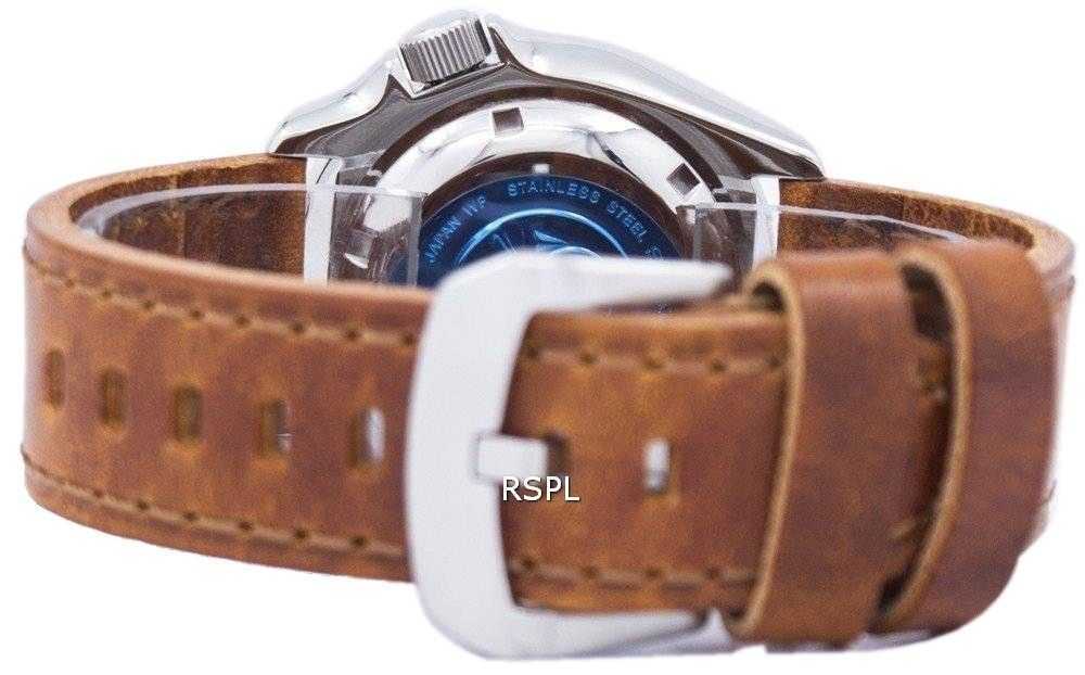 Seiko Automatic Diver's Ratio Brown Leather SKX007J1-LS9 200M Men's Watch