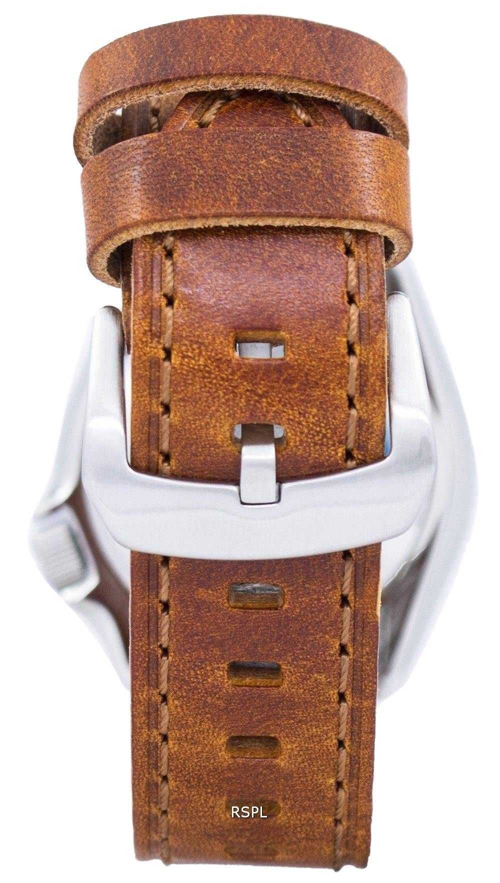 Seiko Automatic Diver's Ratio Brown Leather SKX009J1-LS9 200M Men's Watch