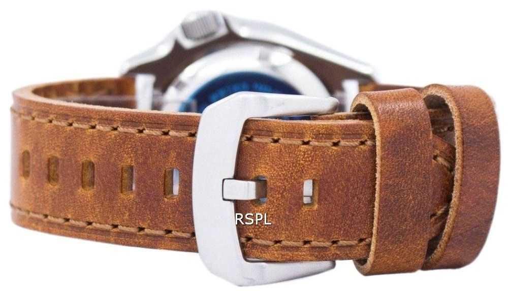 Seiko Automatic Diver's Ratio Brown Leather SKX009J1-LS9 200M Men's Watch