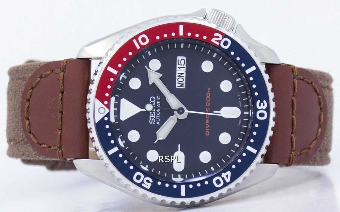 Seiko Automatic Diver's Canvas Strap SKX009K1-NS1 200M Men's Watch