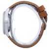Seiko 5 Sports Military Automatic Japan Made Ratio Brown Leather SNZG07J1-LS9 Men's Watch