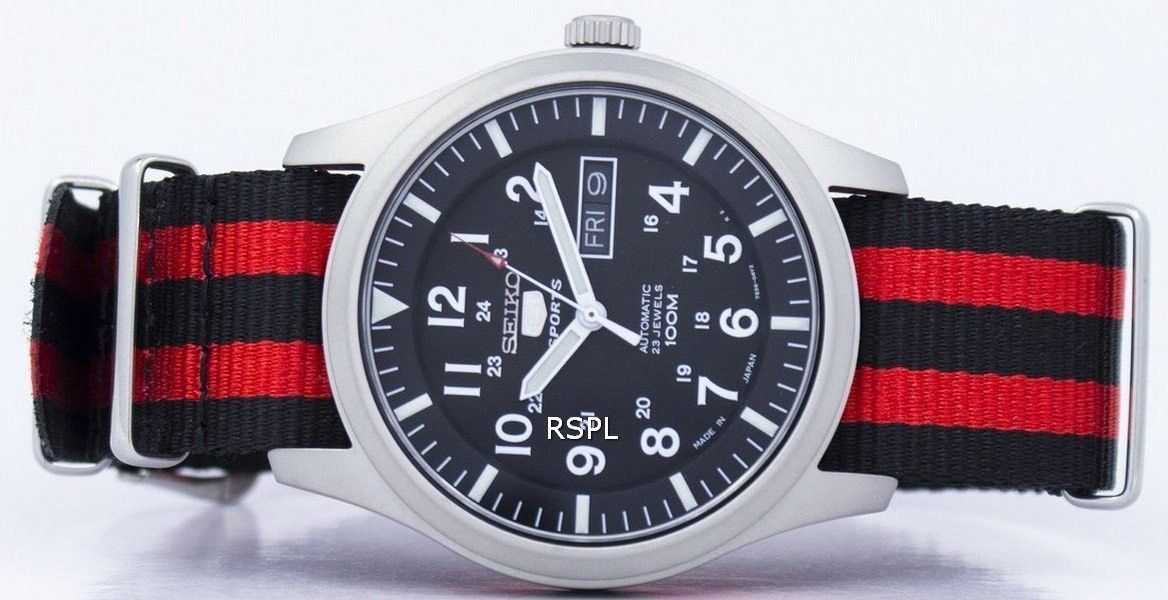 Seiko 5 Sports Automatic Japan Made NATO Strap SNZG15J1-NATO3 Men's Watch