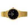 Westar Profile Gold Tone Stainless Steel Black Dial Quartz 40215GPN103 Womens Watch