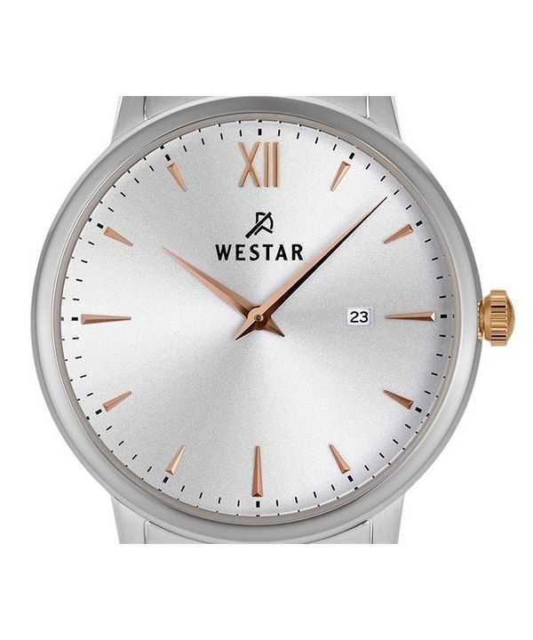 Westar Profile Two Tone Stainless Steel Silver Dial Quartz 40215SPN607 Womens Watch