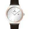 Westar Profile Leather Strap Silver Dial Quartz 50214PPN627 Mens Watch