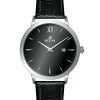 Westar Profile Leather Strap Black Dial Quartz 50214STN103 Mens Watch