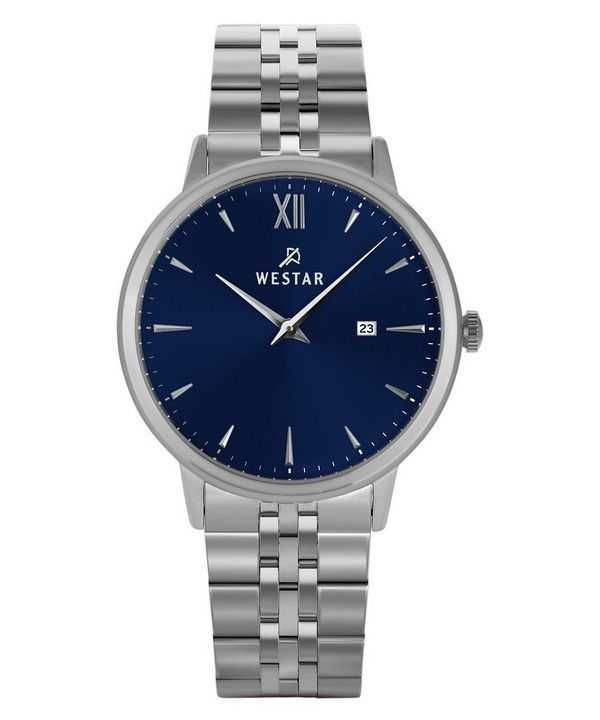 Westar Profile Stainless Steel Blue Dial Quartz 50215STN104 Mens Watch