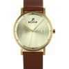 Westar Profile Leather Strap Light Champagne Dial Quartz 50221GPN122 Mens Watch