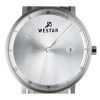 Westar Profile Leather Strap Silver Dial Quartz 50221STN107 Mens Watch