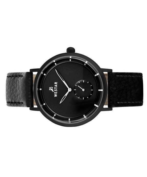 Westar Profile Leather Strap Black Dial Quartz 50246BBN103 Mens Watch
