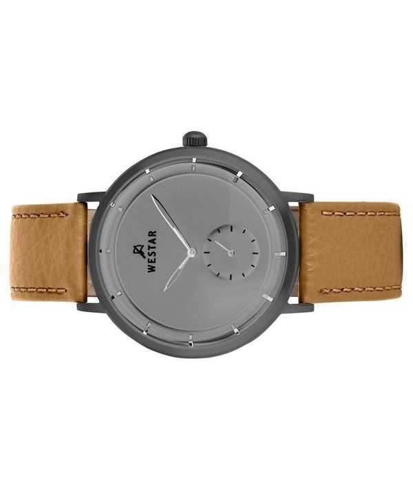 Westar Profile Leather Strap Grey Dial Quartz 50246GGN186 Mens Watch