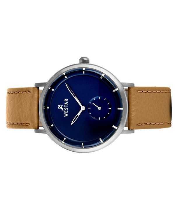 Westar Profile Leather Strap Blue Dial Quartz 50246STN184 Mens Watch
