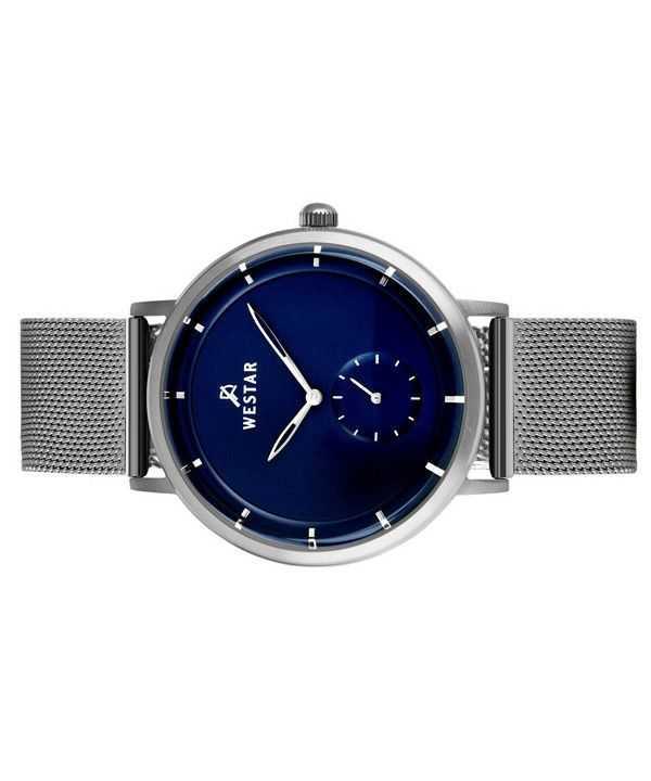 Westar Profile Stainless Steel Blue Dial Quartz 50247STN104 Mens Watch