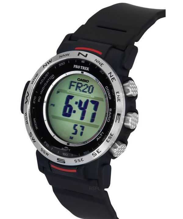 Casio Pro Trek Climber Line Digital Bio Based Resin Strap Tough Solar PRW-35-1A 100M Mens Watch