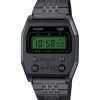 Casio Vintage Digital Black Ion Plated Stainless Steel Quartz A1100B-1 Unisex Watch