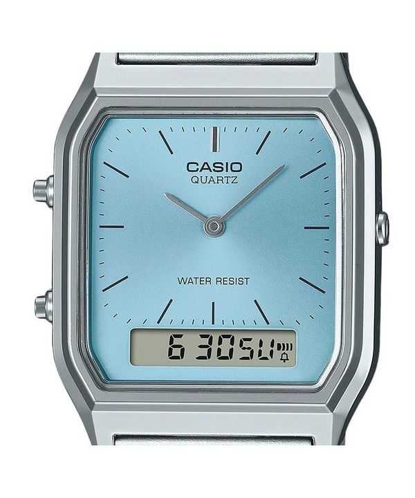 Casio Vintage Analog Digital Turquoise Blue Dial Quartz AQ-230A-2A1 Womens Watch