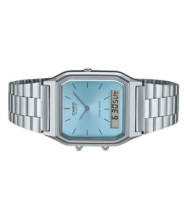 Casio Vintage Analog Digital Turquoise Blue Dial Quartz AQ-230A-2A1 Womens Watch