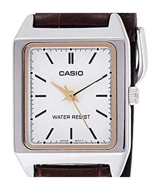 Casio Standard Analog Leather Strap White Dial Quartz LTP-V007L-7E2 Womens Watch
