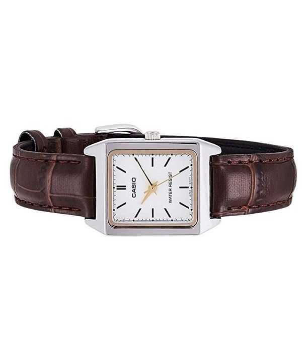 Casio Standard Analog Leather Strap White Dial Quartz LTP-V007L-7E2 Womens Watch