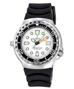 Ratio FreeDiver Helium Safe Sapphire Quartz White Dial 1038EF102V-WHT 1000M Men's Watch