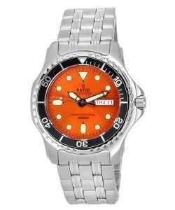 Ratio FreeDiver Professional Sapphire Sunray Orange Dial Quartz 36JL140-ORG 200M Men's Watch