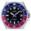 Casio Standard Analog Pepsi Bezel Stainless Steel Black Dial Quartz MDV-10D-1A3 Mens Watch