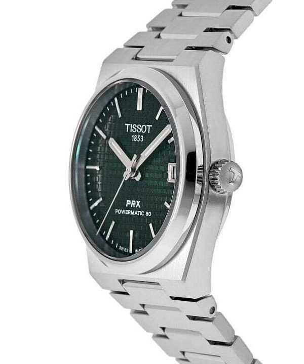 Tissot PRX T-Classic Powermatic 80 Green Dial Automatic T137.207.11.091.00 100M Unisex Watch