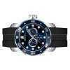 Invicta Pro Diver Scuba GMT Silicone Strap Blue Dial Quartz 45722 100M Men's Watch