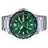 Casio Standard Analog Stainless Steel Green Dial Quartz MTD-125D-3AV 100M Men's Watch