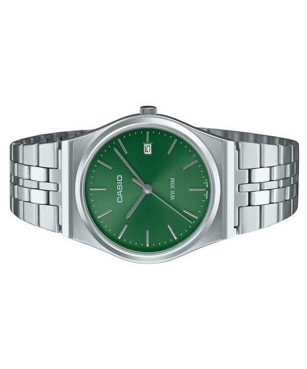 Casio Standard Analog Stainless Steel Green Dial Quartz MTP-B145D-3AV Unisex Watch
