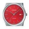 Casio Standard Analog Stainless Steel Red Dial Quartz MTP-B145D-4A2V Unisex Watch