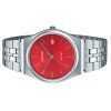 Casio Standard Analog Stainless Steel Red Dial Quartz MTP-B145D-4A2V Unisex Watch