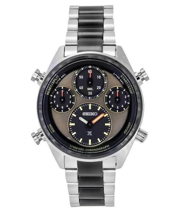 Seiko Prospex Speedtimer Limited Edition Chronograph Stainless Steel Brown Dial Solar SFJ005P1 100M Men's Watch
