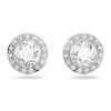 Swarovski Angelic Sterling Silver Rhodium Plated Stud Earrings With White Crystal 1081942 For Women