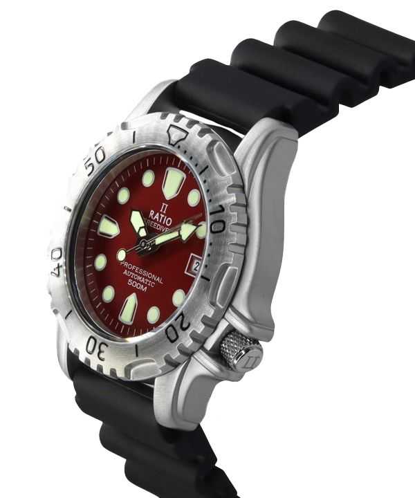 Ratio FreeDiver Professional 500M Sapphire Red Dial Automatic 32GS202A-RED Men's Watch