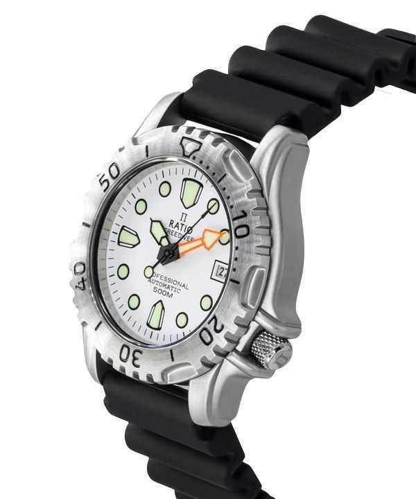 Ratio FreeDiver Professional 500M Sapphire White Dial Automatic 32GS202A-WHT Men's Watch