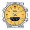Casio Analog Digital Combination Stainless Steel Yellow Dial Quartz AMW-880D-9AV Mens Watch