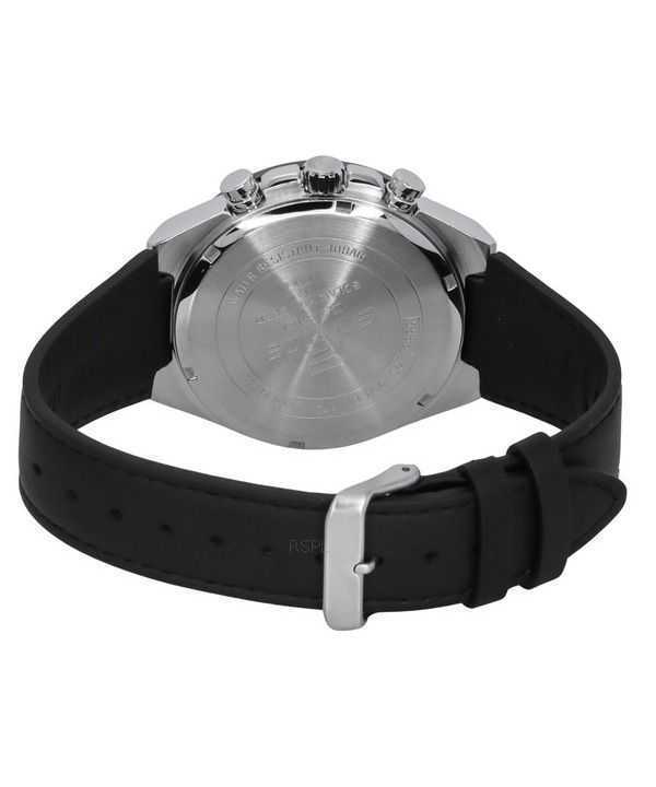 Casio Edifice Analog Chronograph Leather Strap Burgundy Dial Solar EQS-950BL-5A 100M Men's Watch