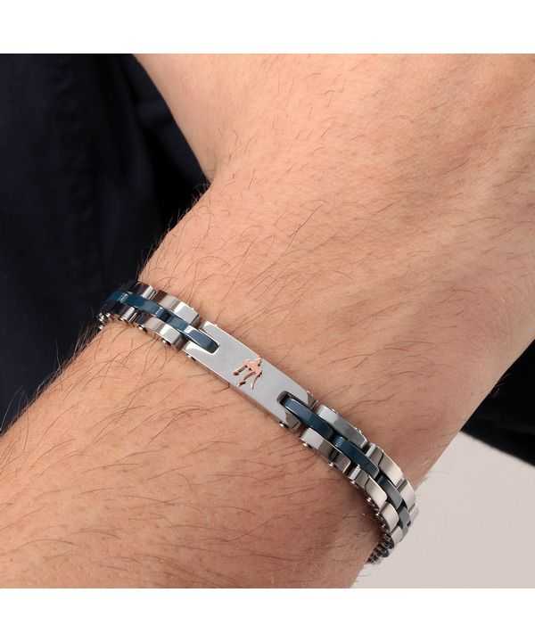 Maserati Jewels Stainless Steel And Ceramic Bracelet JM220ASR08 For Men