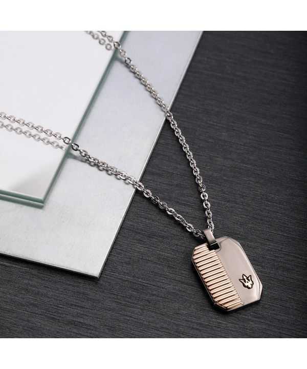 Maserati Jewels Stainless Steel Necklace With Charm JM222AVD01 For Men