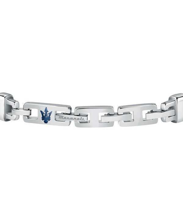 Maserati Jewels Recycled Leather And Stainless Steel Bracelet JM222AVE03 For Men