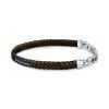 Maserati Jewels Recycled Leather And Stainless Steel Bracelet JM222AVE03 For Men