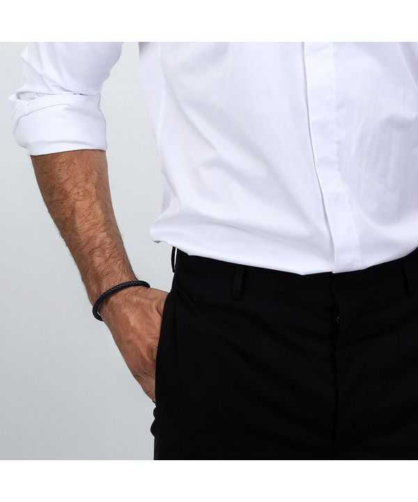 Maserati Jewels Recycled Leather And Stainless Steel Bracelet JM222AVE09 For Men