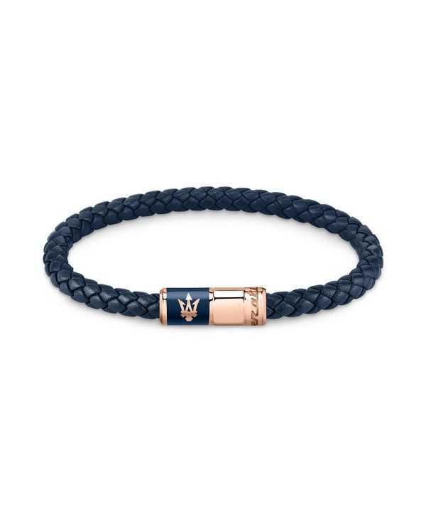 Maserati Jewels Recycled Leather And Stainless Steel Bracelet JM222AVE09 For Men