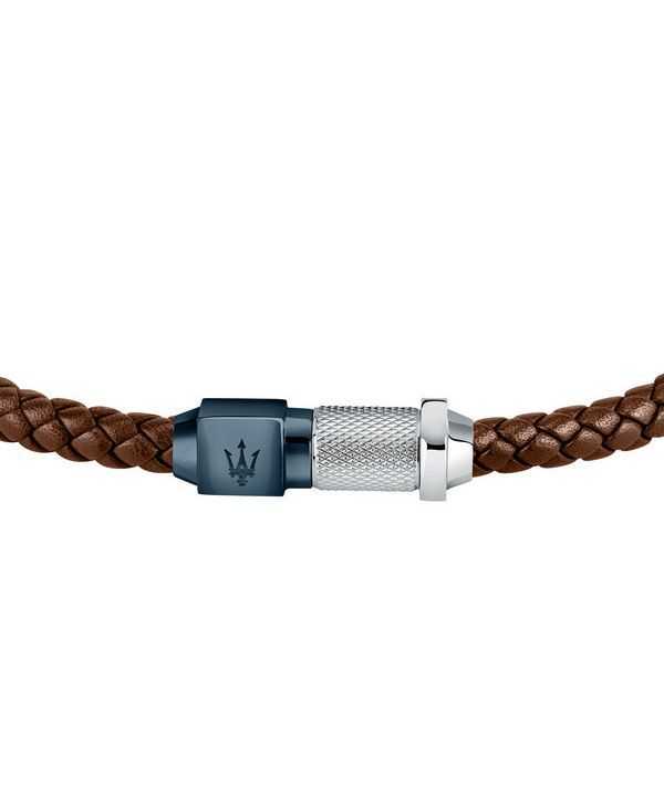 Maserati Jewels Recycled Leather And Stainless Steel Bracelet JM223AVE15 For Men