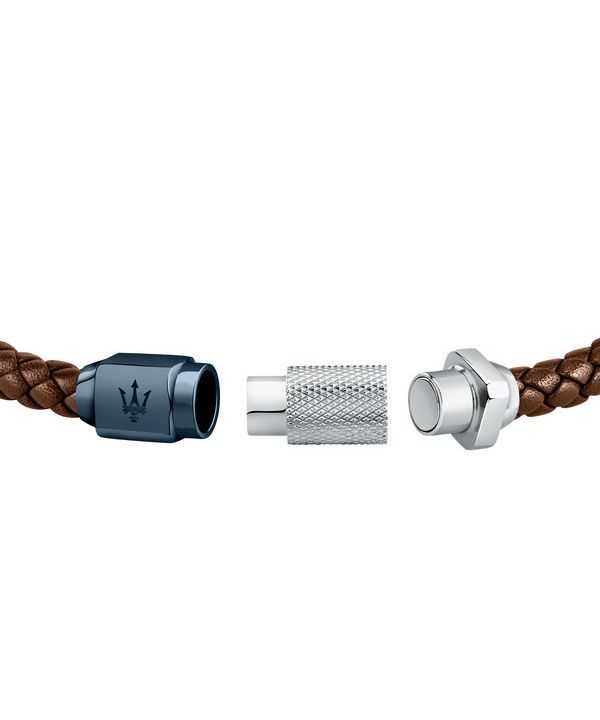 Maserati Jewels Recycled Leather And Stainless Steel Bracelet JM223AVE15 For Men